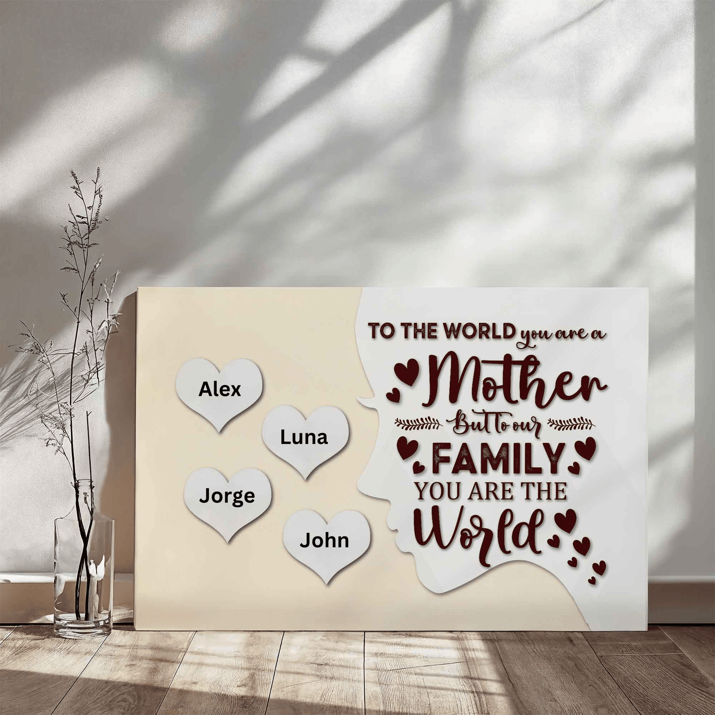 To The World You are a mom Landscape Canvas 1.5 ! Canvas