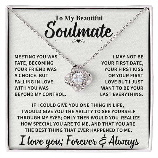 Beautiful Soulmate Gift, "Meeting you was fate" Jewelry