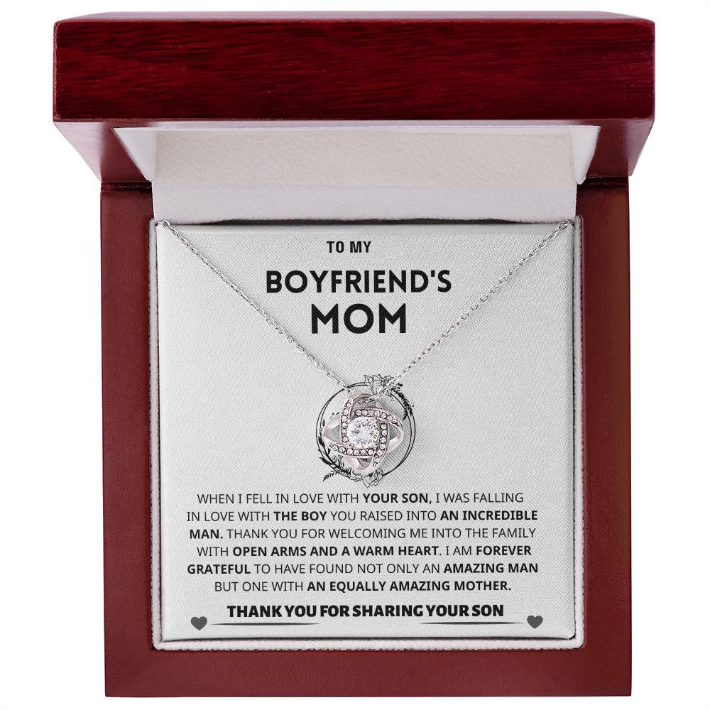 Boyfriends Mom Gift- Love Knot Necklace Jewelry