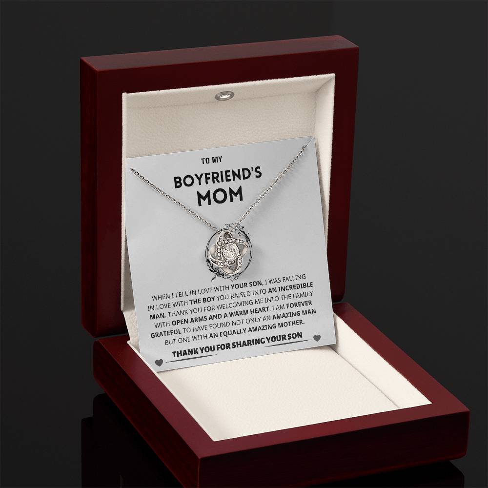 Boyfriends Mom Gift- Love Knot Necklace Jewelry