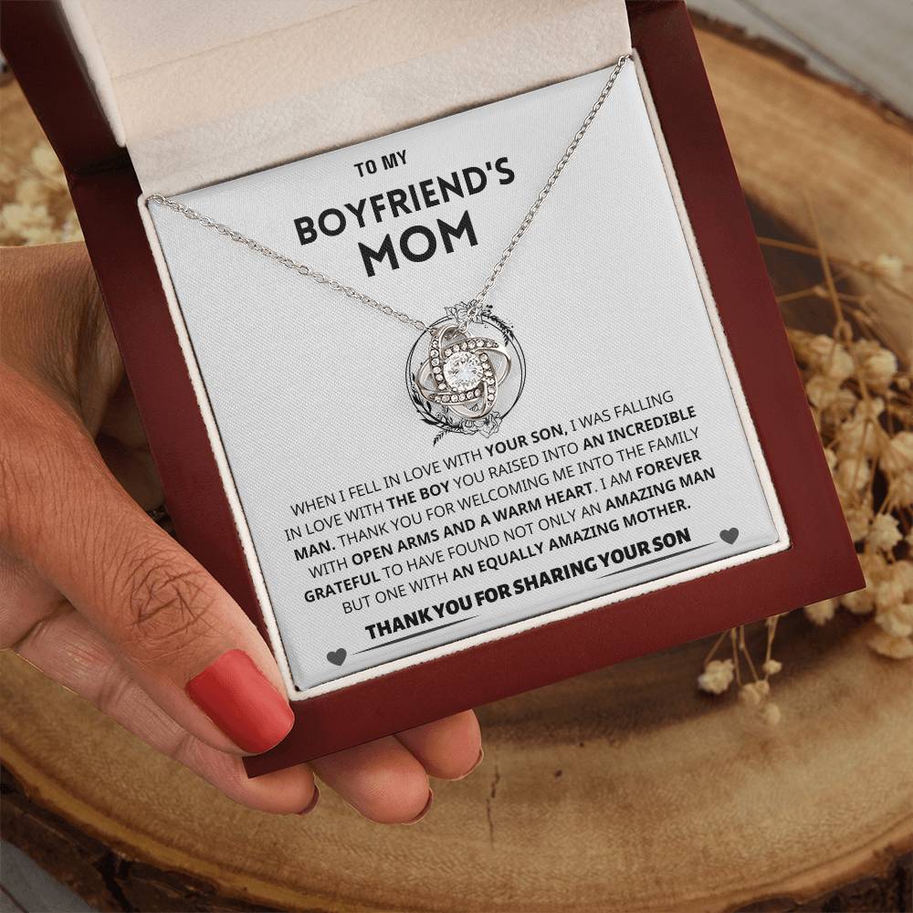 Boyfriends Mom Gift- Love Knot Necklace Jewelry