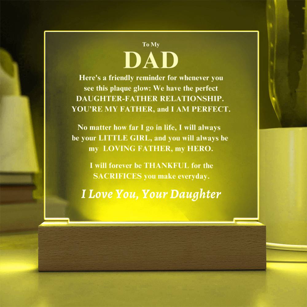 Dad Gift- From Daughter, "I Will Always Be Your Little Girl" Jewelry