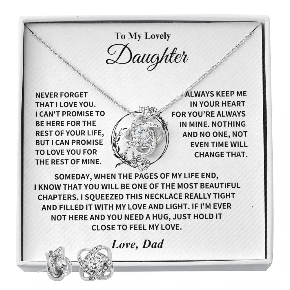 Daughter Gift From Dad, "Always Keep Me In Your Heart" Jewelry
