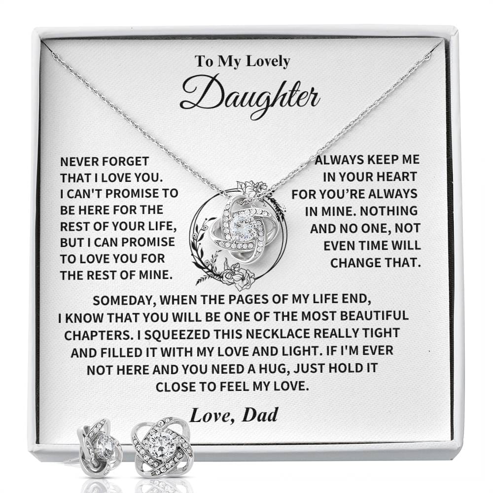 Daughter Gift From Dad, "Always Keep Me In Your Heart" Jewelry