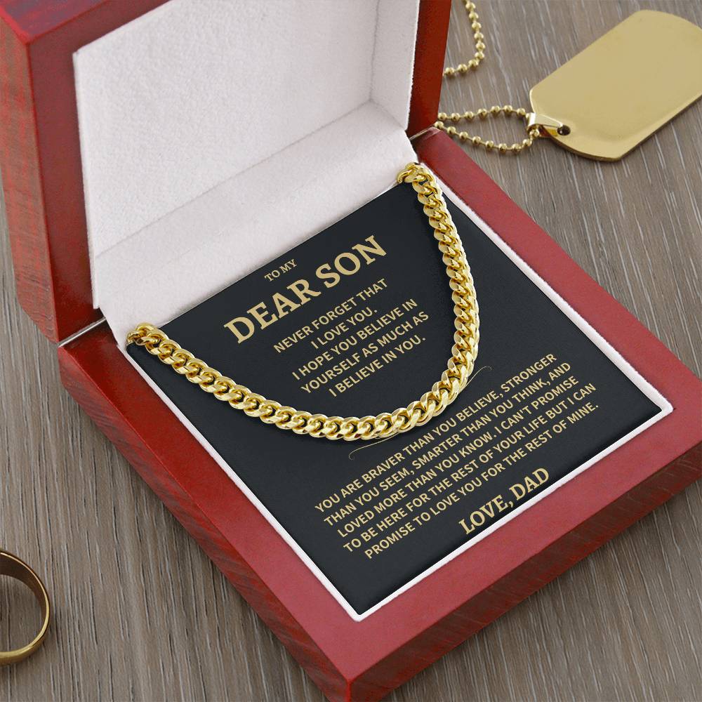 Son Gift-Cuban Link Chain-From Dad Jewelry