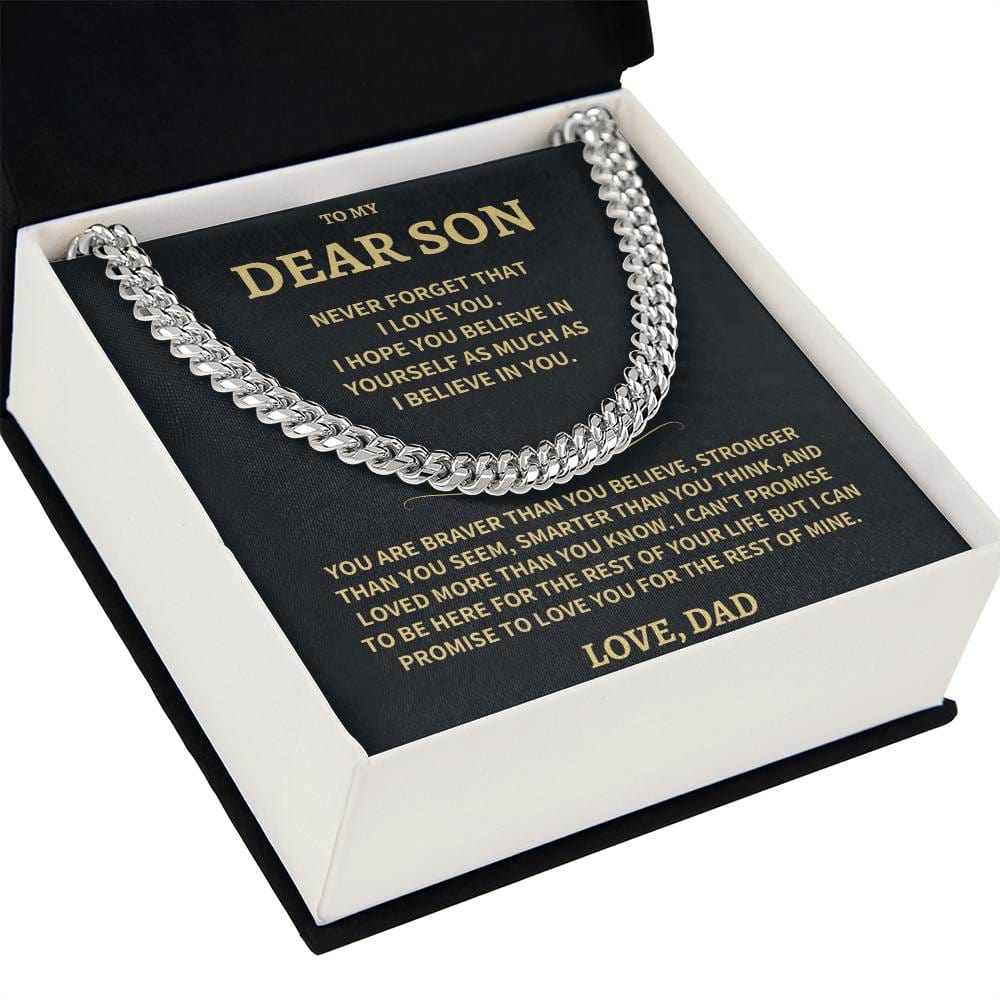 Son Gift-Cuban Link Chain-From Dad Jewelry