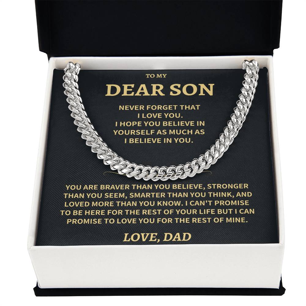 Son Gift-Cuban Link Chain-From Dad Jewelry