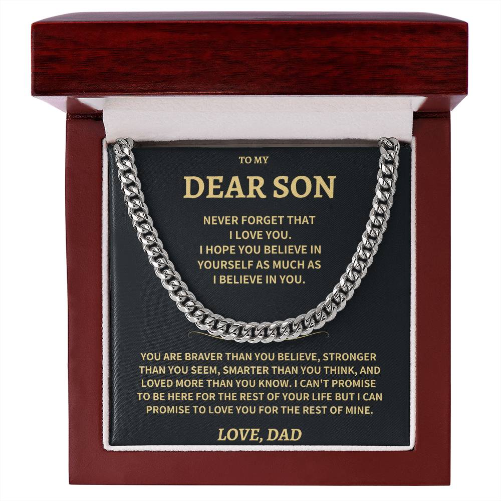 Son Gift-Cuban Link Chain-From Dad Jewelry