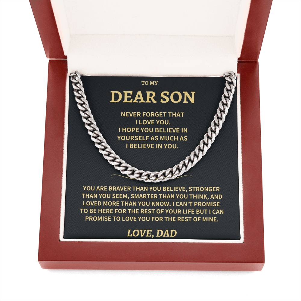 Son Gift-Cuban Link Chain-From Dad Jewelry