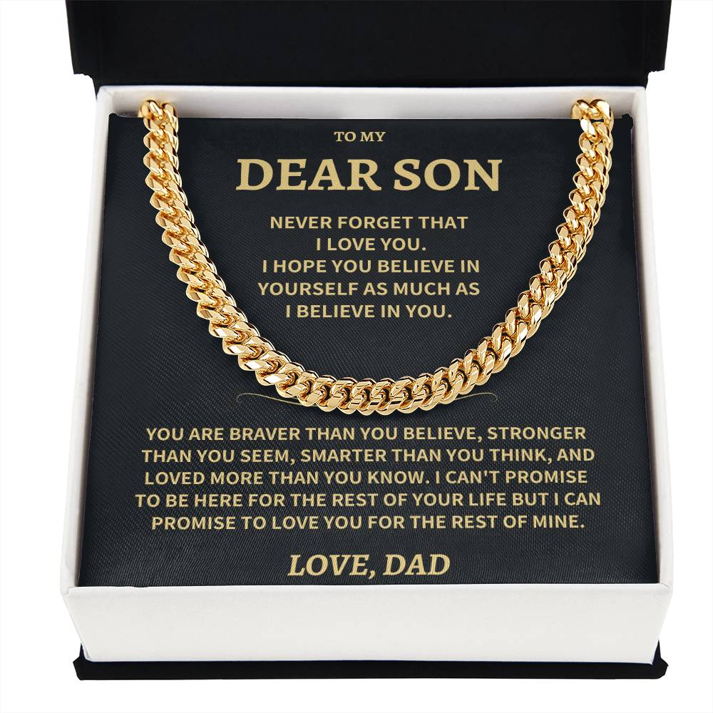 Son Gift-Cuban Link Chain-From Dad Jewelry