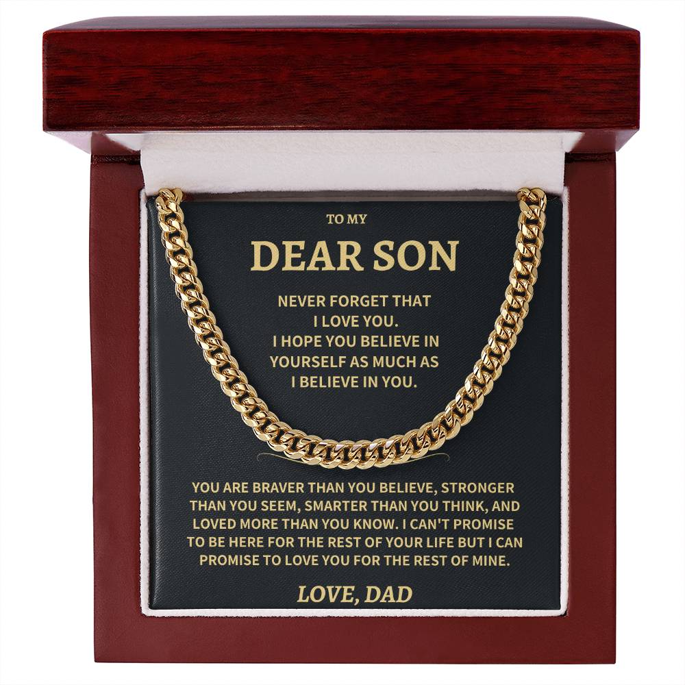 Son Gift-Cuban Link Chain-From Dad Jewelry