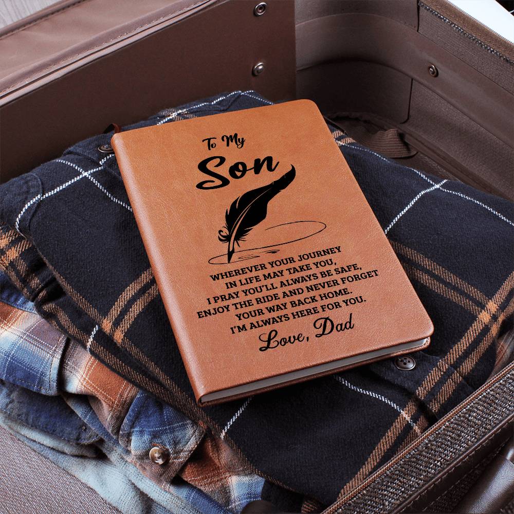 Son Gift From Dad, "Never Forget", Graphic Journal Jewelry