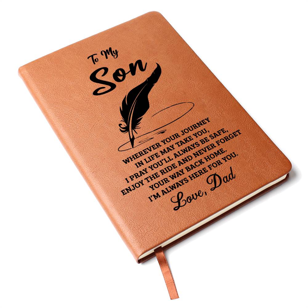 Son Gift From Dad, "Never Forget", Graphic Journal Jewelry