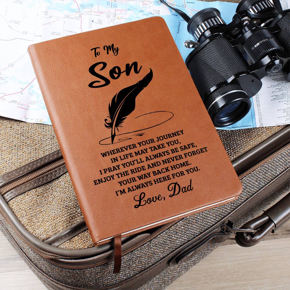 Son Gift From Dad, "Never Forget", Graphic Journal Jewelry