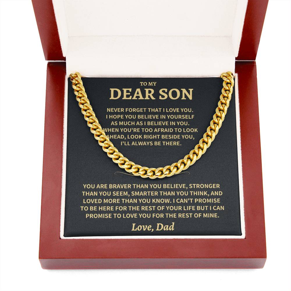 Son Gift-Never Forget-From Dad Jewelry
