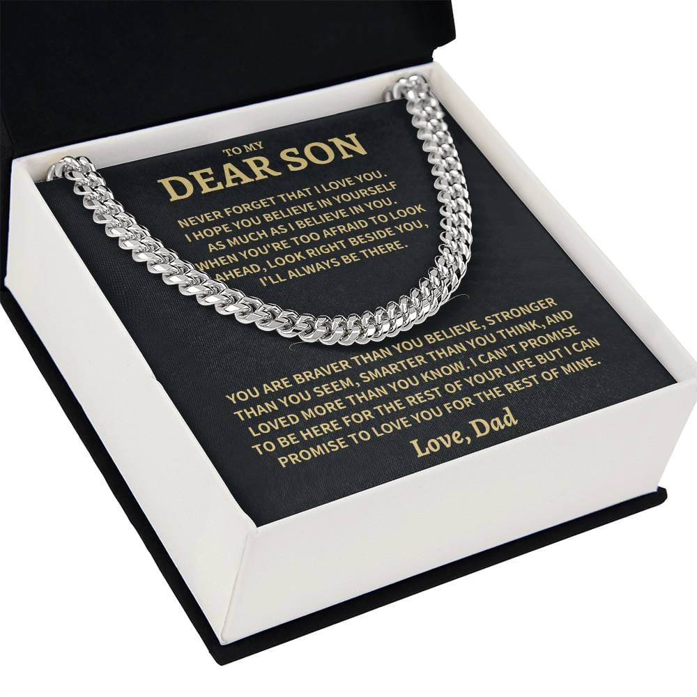 Son Gift-Never Forget-From Dad Jewelry