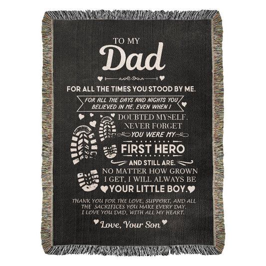 Dad Gift, First Hero Blanket