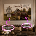 Personalized Family Canvas, Custom Family Name Wall Art, Rustic Farmhouse Decor Canvas