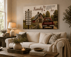 Personalized Family Canvas, Custom Family Name Wall Art, Rustic Farmhouse Decor Canvas