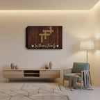Personalized Family Name Crossword Canvas Wall Art – Custom Scrabble Style Wooden Sign Gift for Home Decor, Anniversary, Housewarming Canvas
