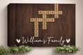 Personalized Family Name Crossword Canvas Wall Art – Custom Scrabble Style Wooden Sign Gift for Home Decor, Anniversary, Housewarming Canvas