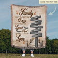 Family A Little Bit Of Crazy - Personalized Woven Blanket !