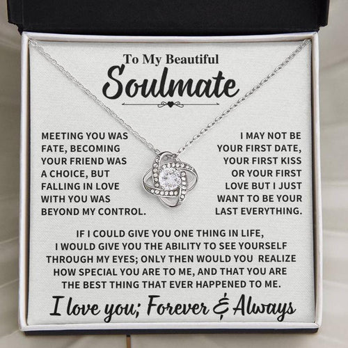 Beautiful Soulmate Gift, "Meeting you was fate" Jewelry