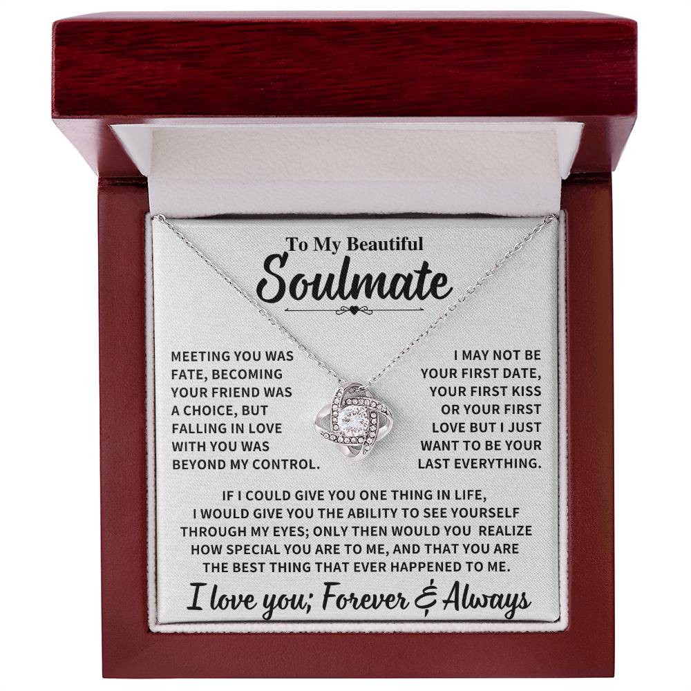 Beautiful Soulmate Gift, "Meeting you was fate" Jewelry