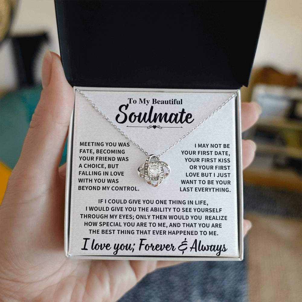 Beautiful Soulmate Gift, "Meeting you was fate" Jewelry