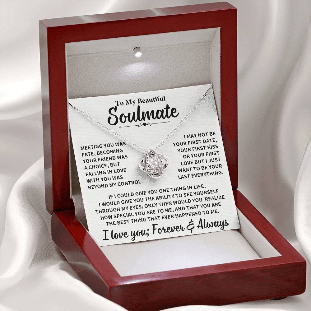Beautiful Soulmate Gift, "Meeting you was fate" Jewelry