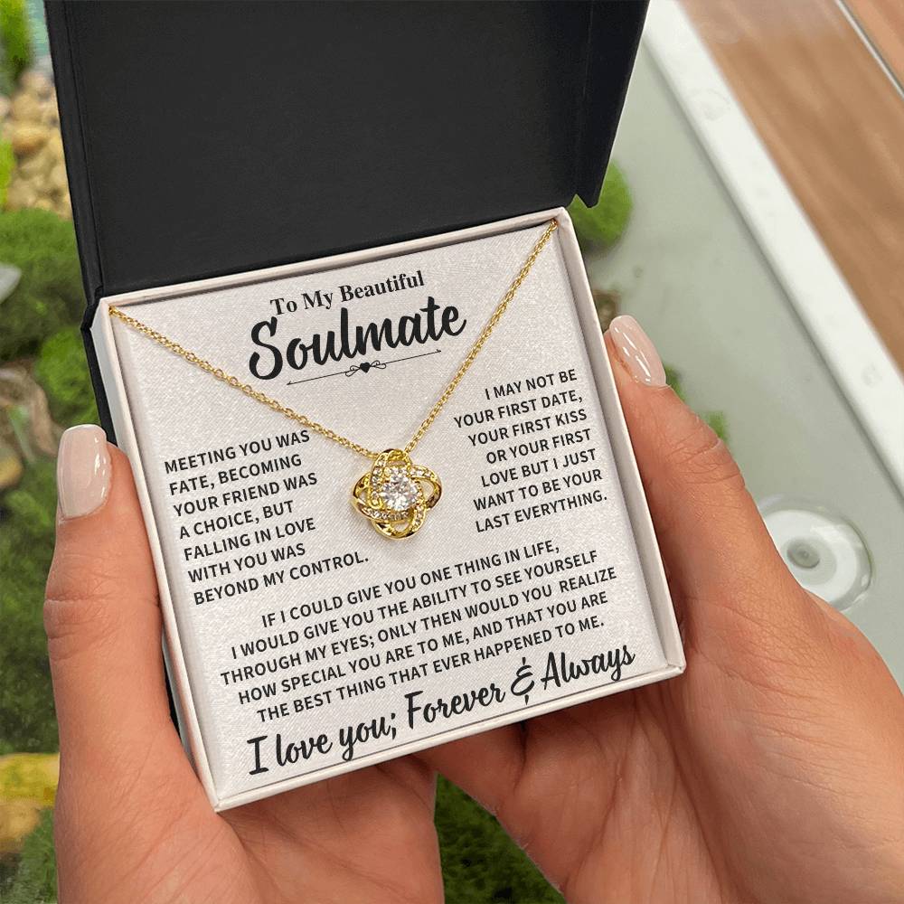 Beautiful Soulmate Gift, "Meeting you was fate" Jewelry