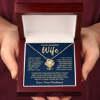Beautiful Wife Gift, "Can't Live Without You", Knot Necklace Jewelry