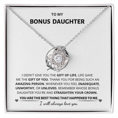 Bonus Daughter Gift- Love Knot Necklace Jewelry