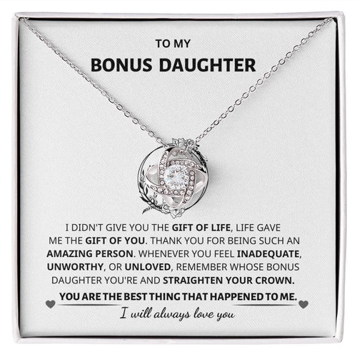 Bonus Daughter Gift- Love Knot Necklace Jewelry