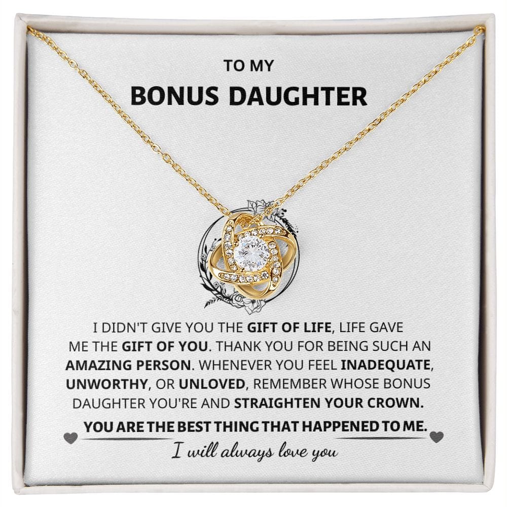 Bonus Daughter Gift- Love Knot Necklace Jewelry