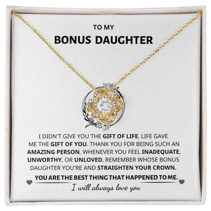 Bonus Daughter Gift- Love Knot Necklace Jewelry