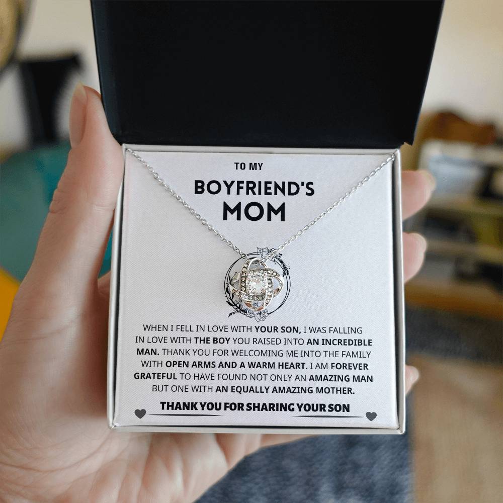 Boyfriends Mom Gift- Love Knot Necklace Jewelry