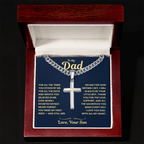 Dad Gift From Son,"Always My Hero", Cuban Cross Jewelry