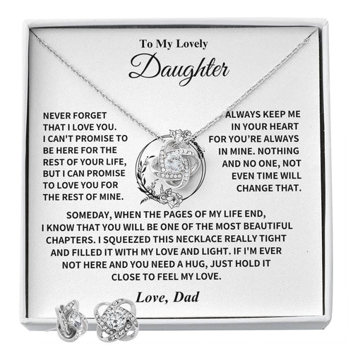 Daughter Gift From Dad, "Always Keep Me In Your Heart" Jewelry