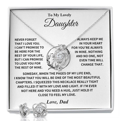 Daughter Gift From Dad, "Always Keep Me In Your Heart" Jewelry