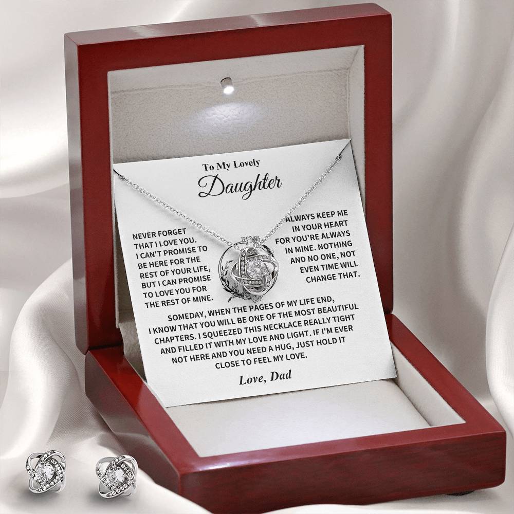 Daughter Gift From Dad, "Always Keep Me In Your Heart" Jewelry
