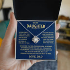 Daughter Gift From Dad, "Never Forget That I Love You" Jewelry