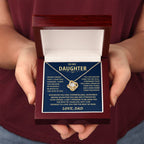 Daughter Gift From Dad, "Never Forget That I Love You" Jewelry