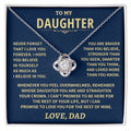 Daughter Gift From Dad, "NEVER FORGET THAT I LOVE YOU" Jewelry