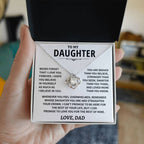 Daughter Gift From Dad, "Straighten Your Crown", Knot Necklace Jewelry