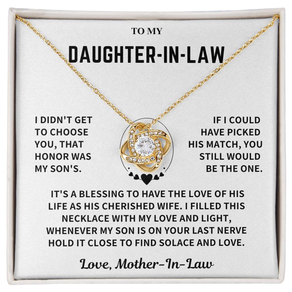 Daughter-in-Law Gift-Love Knot Necklace Jewelry