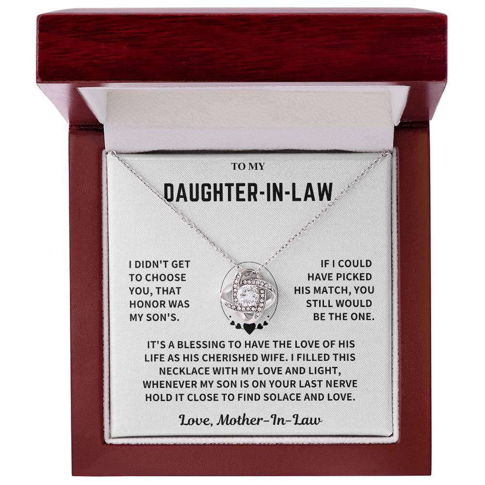 Daughter-in-Law Gift-Love Knot Necklace Jewelry