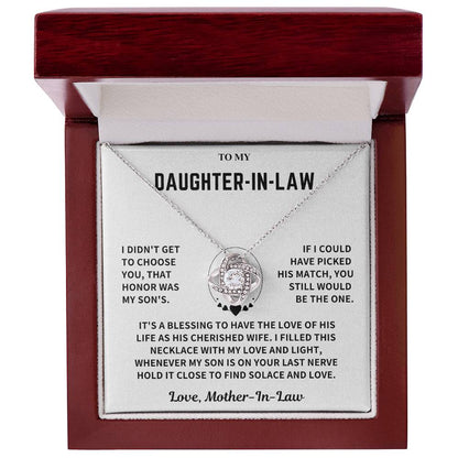 Daughter-in-Law Gift-Love Knot Necklace Jewelry