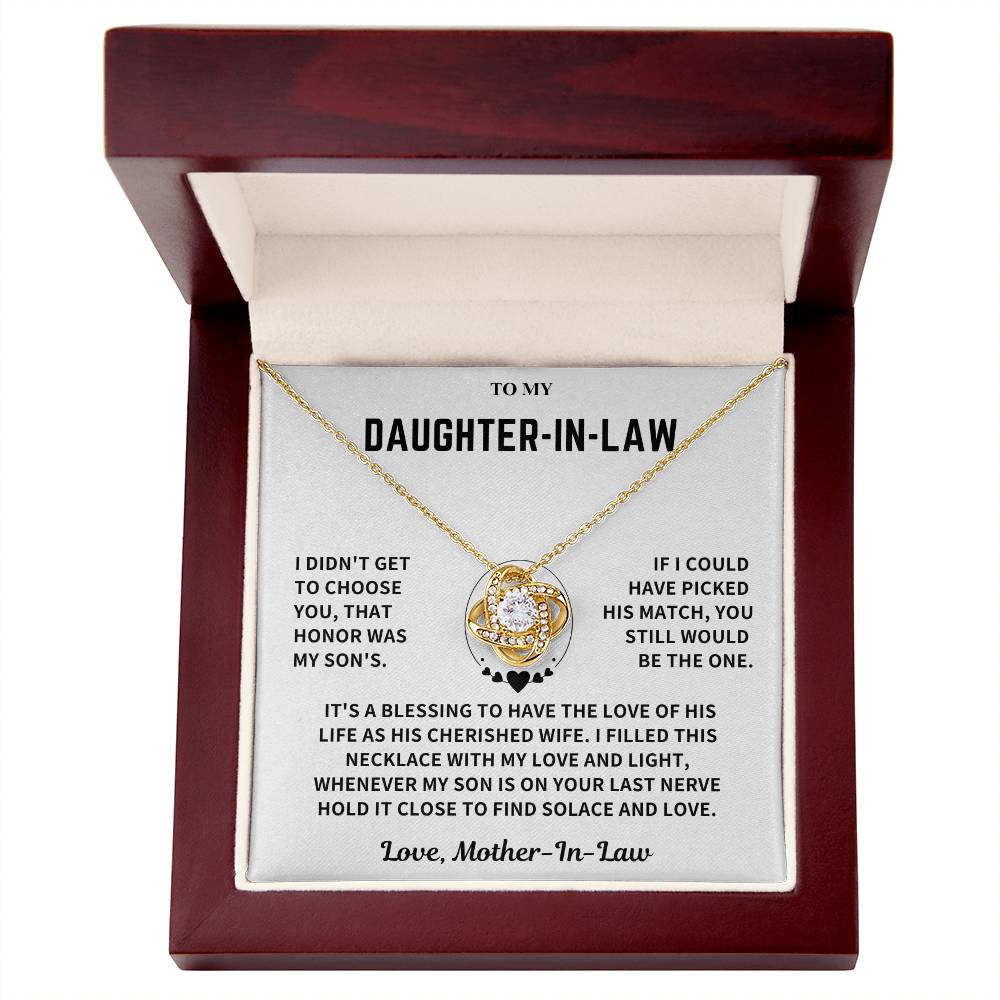 Daughter-in-Law Gift-Love Knot Necklace Jewelry