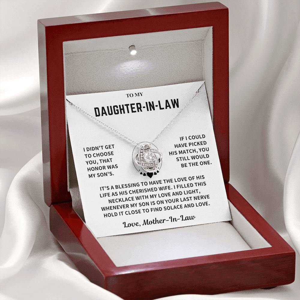 Daughter-in-Law Gift-Love Knot Necklace Jewelry